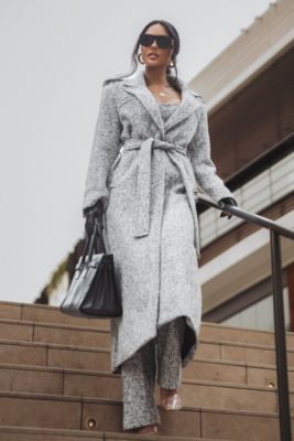 Women's Savannah Belted Tweed Coat