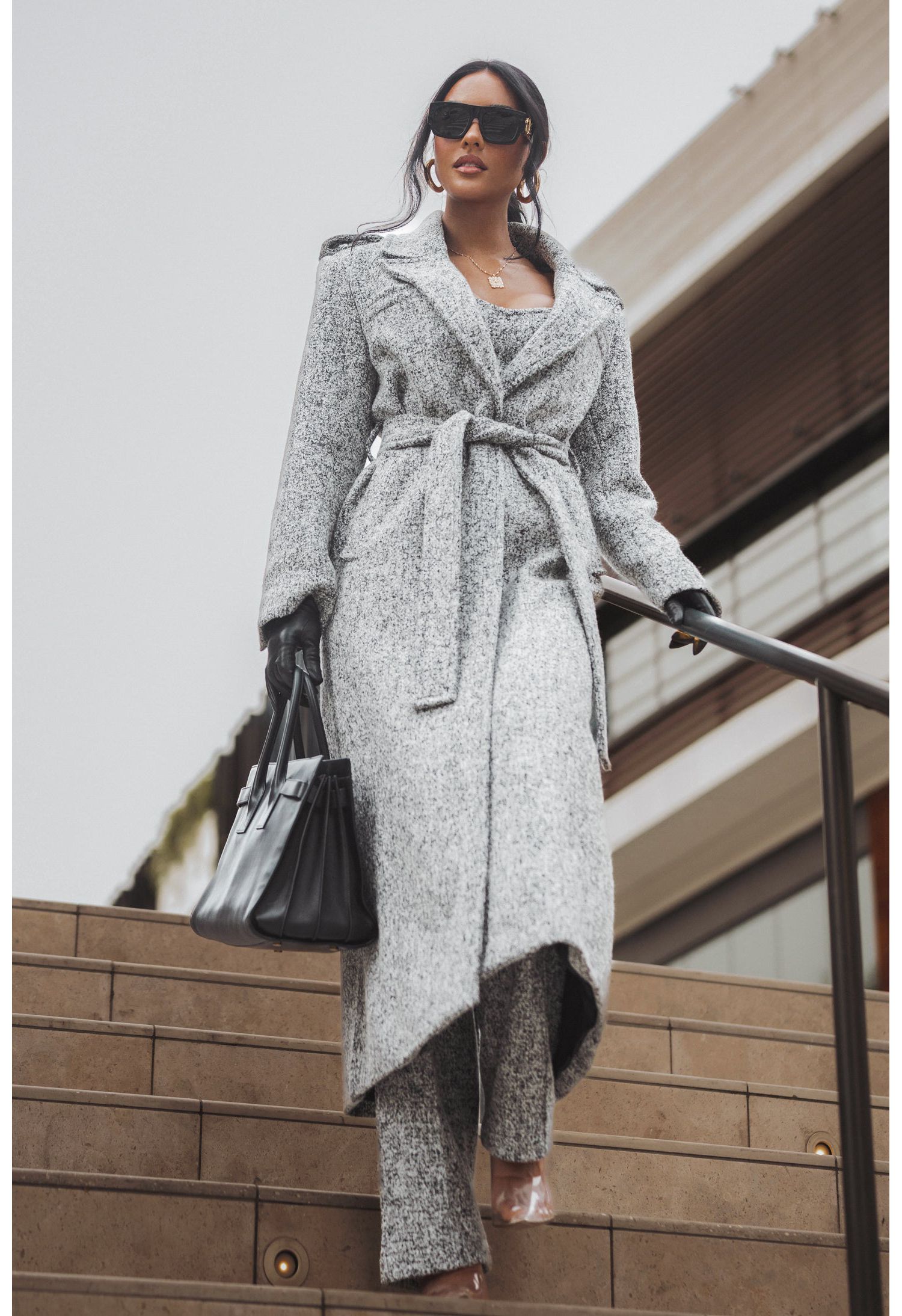 Women's Savannah Belted Tweed Coat