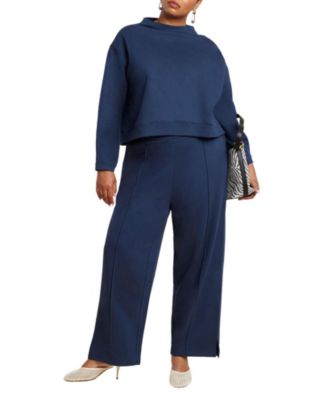 Elements Women's Plus Size Seam Detail Sweatpant