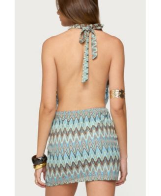 Women's Ziggy Striped Backless Knit Mini Dress