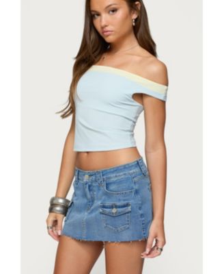 Womens Strada Contrast Off Shoulder Top