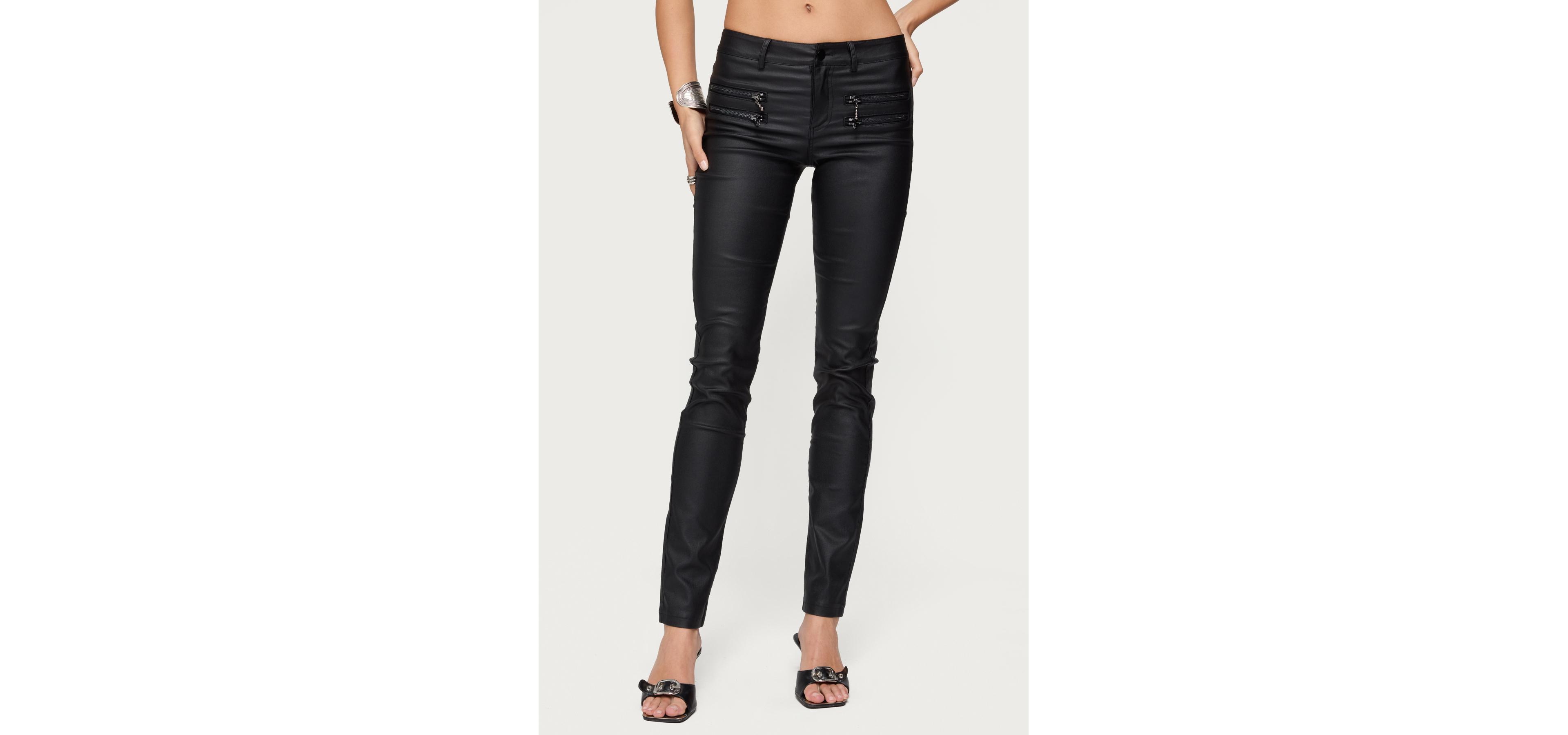 Edikted Women's Kaede Faux Leather Skinny Jeans