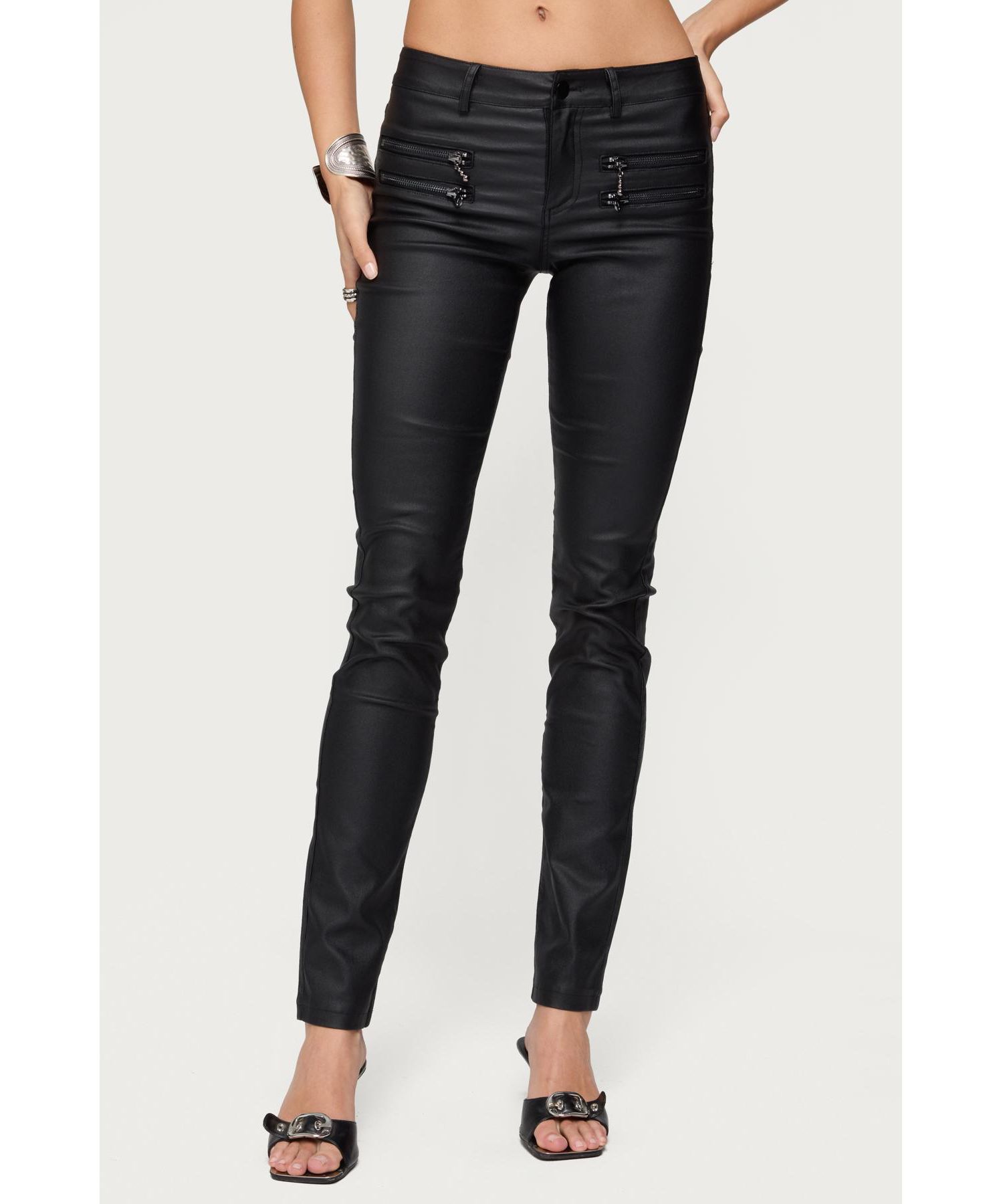 Women's Kaede Faux Leather Skinny Jeans