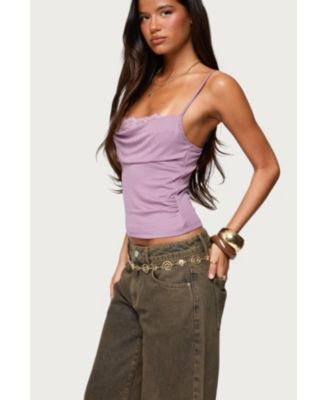 Women's Bobbie Layered Lace Cowl Neck Top