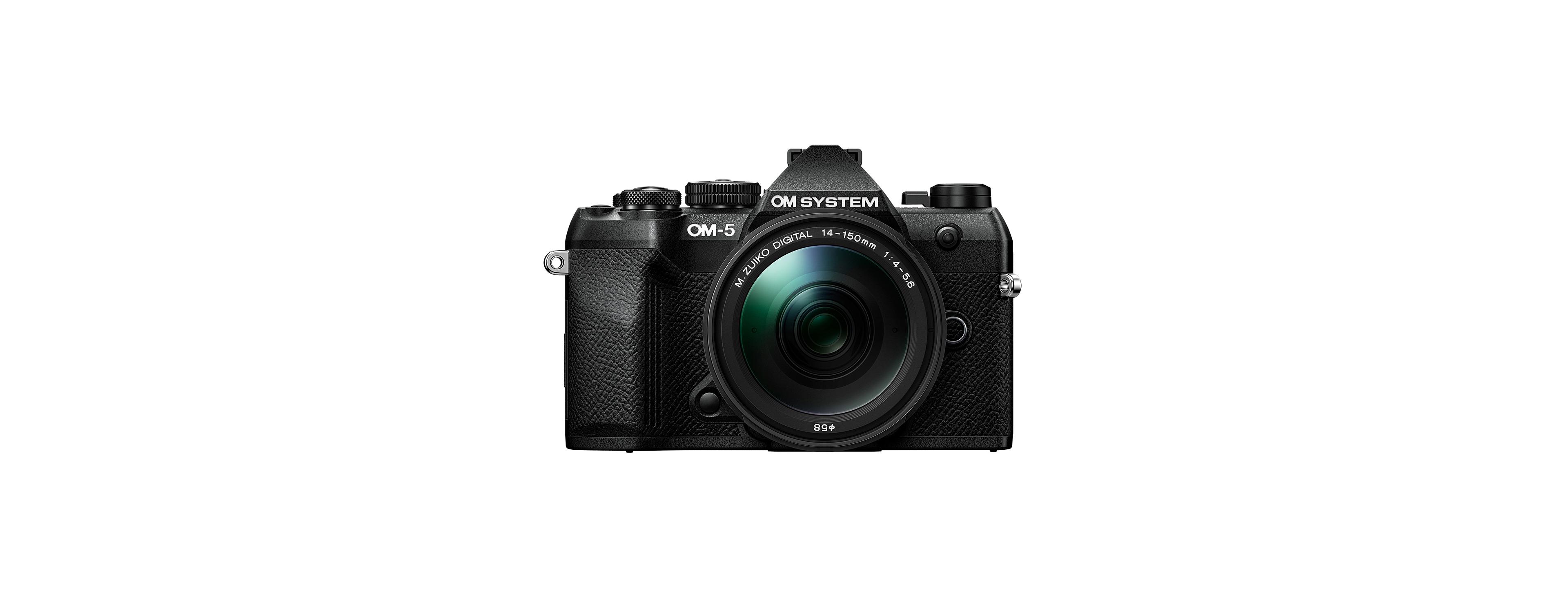 Om System Om-5 Mark Ii Mirrorless Camera, Black with M.Zuiko Digital Ed 14-150mm f/4-5.6 Ii Lens
