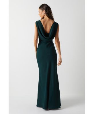 Women's Cowl Back Maxi Bridesmaid Dress