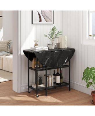 Round Outdoor Dining Table for 4 People 36 inch Acacia Wood Patio Table for Yard