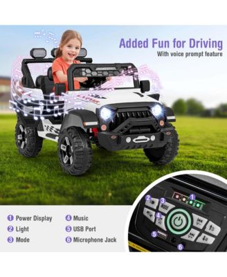 12V Kids Ride On Truck with 212V Motors Spring Suspension & Remote Control