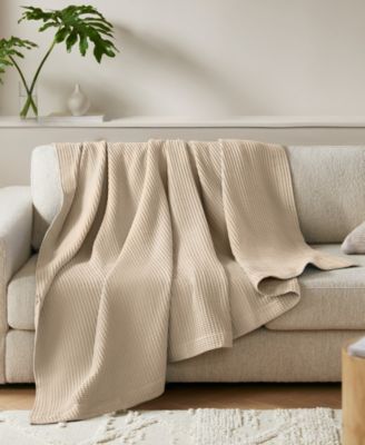 Waffle Weave Cotton Blanket, Full/Queen