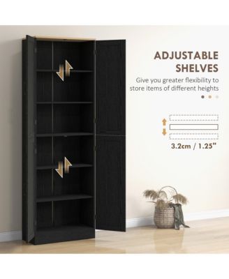 Modern Wooden Kitchen Storage Cabinet with Doors for Pantry and Dining Room Essentials