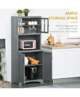 Heavy Duty Kitchen Storage Cabinet with Doors and Shelves for Organized Pantry Space