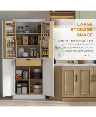 Spacious Kitchen Storage Cabinet with Adjustable Shelves and Durable Design
