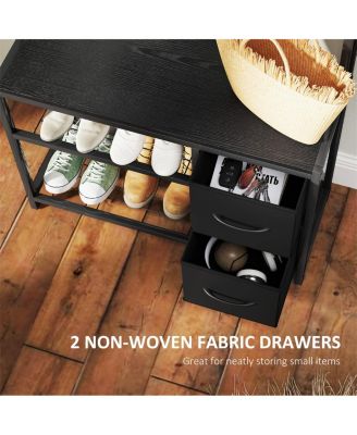 Shoe Storage Cabinet and Hall Tree Combo for Organized Entryway and Shoes