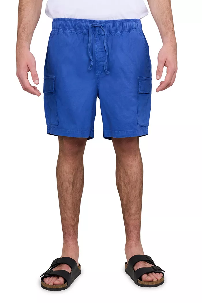 Men's 6 Inches Elastic Pull On Waistband Twill Cargo Shorts - thumbnail 8