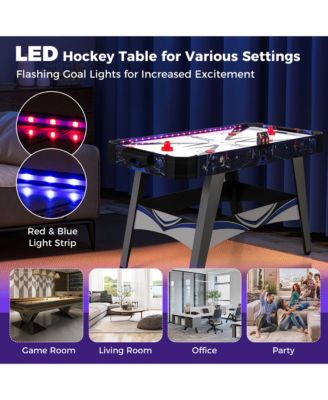 54'' Air Hockey Game Table w/2 Pushers Pucks Adjustable Foot Pads LED Scoreboard