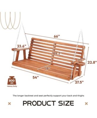 Upgraded 2-3 Person Wooden Porch Swing
