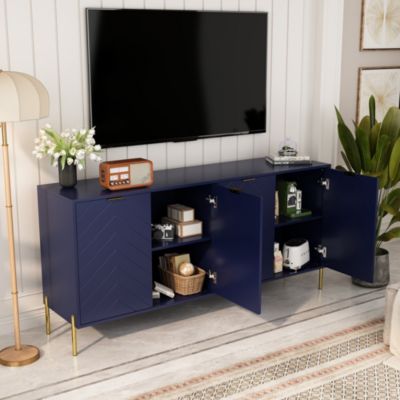 4-Door Accent Cabinet More Large Storage Cabinet