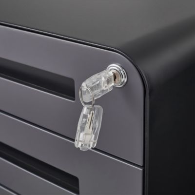 3 Drawer Mobile File Cabinet Under Desk Office Versatile Storage Cabinet for Legal/Letter/A4 Files, 5 Wheel Design Anti-Tilting