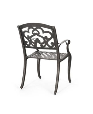 Austin Cast Aluminum Dining Chairs Set of 2 Rust-Resistant Patio Seating