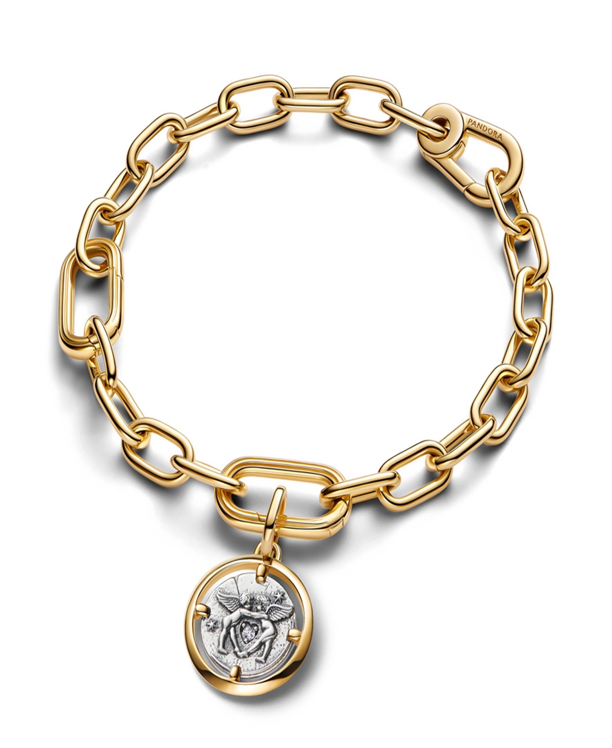 Pandora Two Tone Cupids Medallion Charms