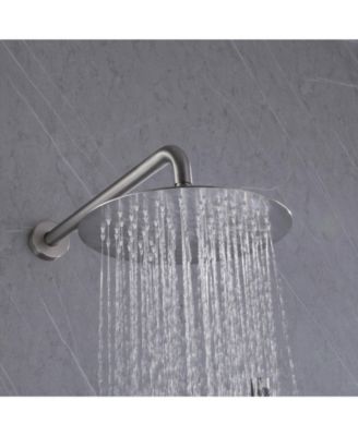 Single-Handle 3-Spray Round High Pressure Tub and Shower Faucet in Brushed Nickel (Valve Included)