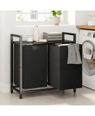 Kitstorack Laundry Basket Organizer, Laundry Hamper with Shelf & 2 Pull-Out Removable Bags, Dirty Clothes Hamper Organizer for Laundry Room Bathroom and Dorm, 2 x 11.8 gallons (44.5L) - Macy's