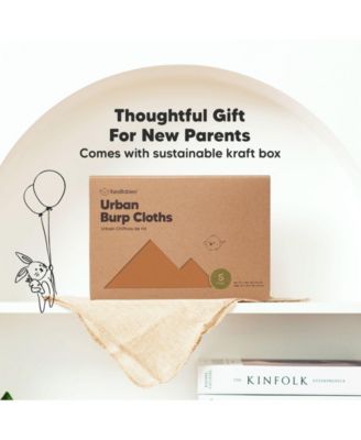 Kids 5pk Urban Burp Cloths, Organic Burping Cloth for Babies, Burp Rags