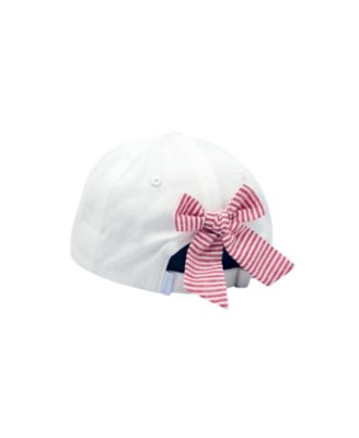 Officially Licensed Georgia Bulldogs Girls' Bow Baseball Hat in White