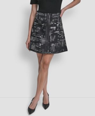DKNY - Women's Abstract Print Mini Skirt