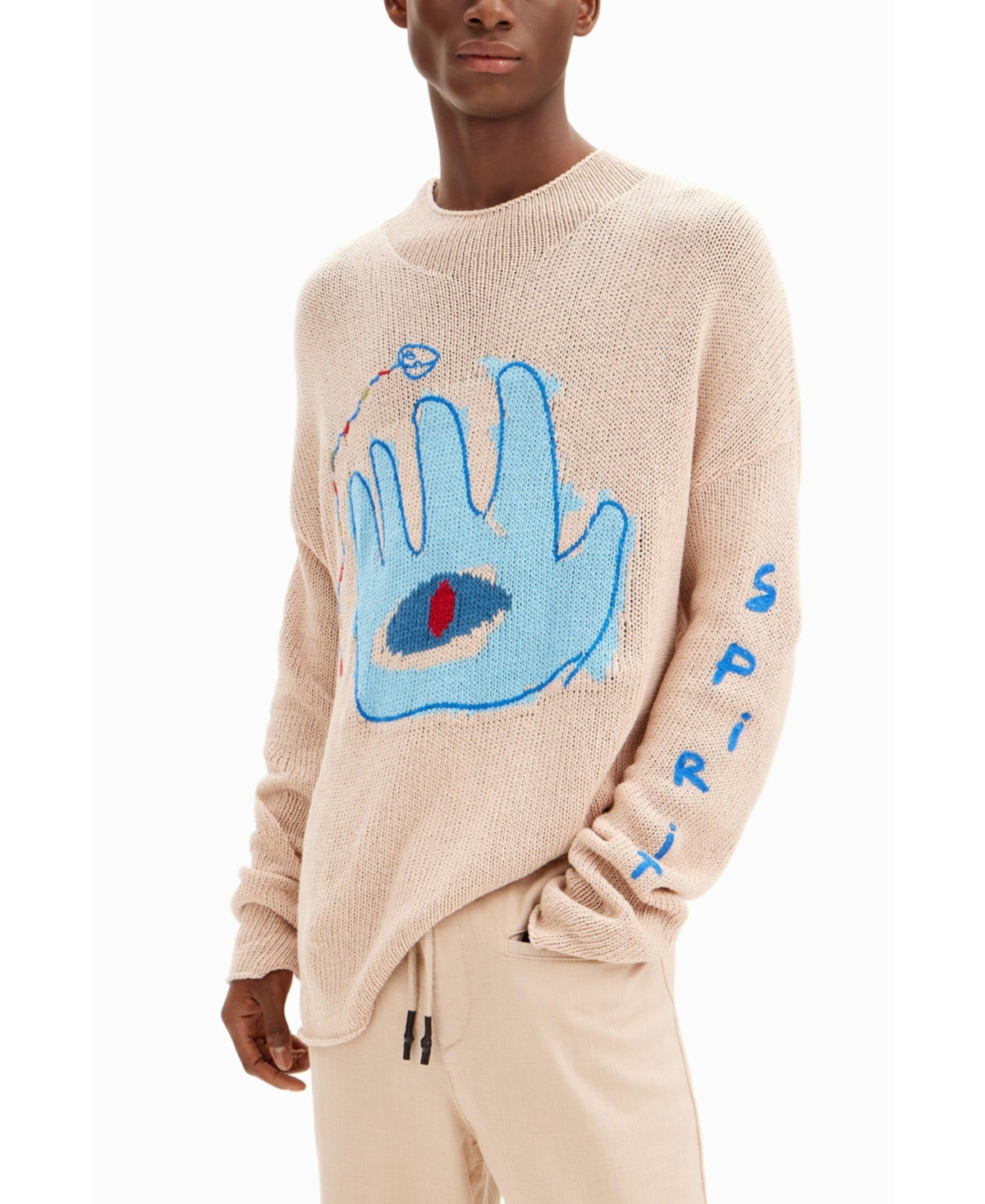 Desigual Men's Hamsa hand sweater