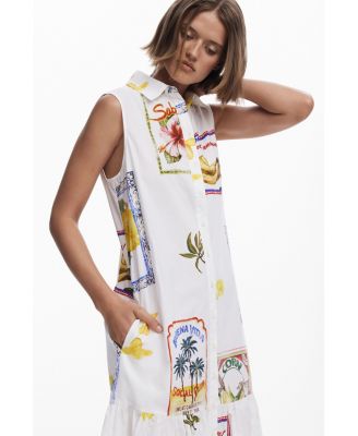 Women's Shirt dress postcards