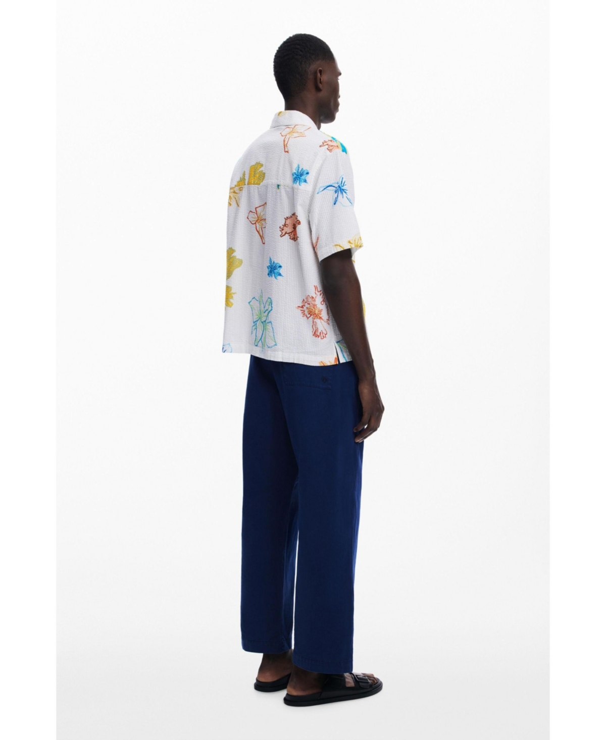 Desigual Men's Short-sleeve shirt with leaves