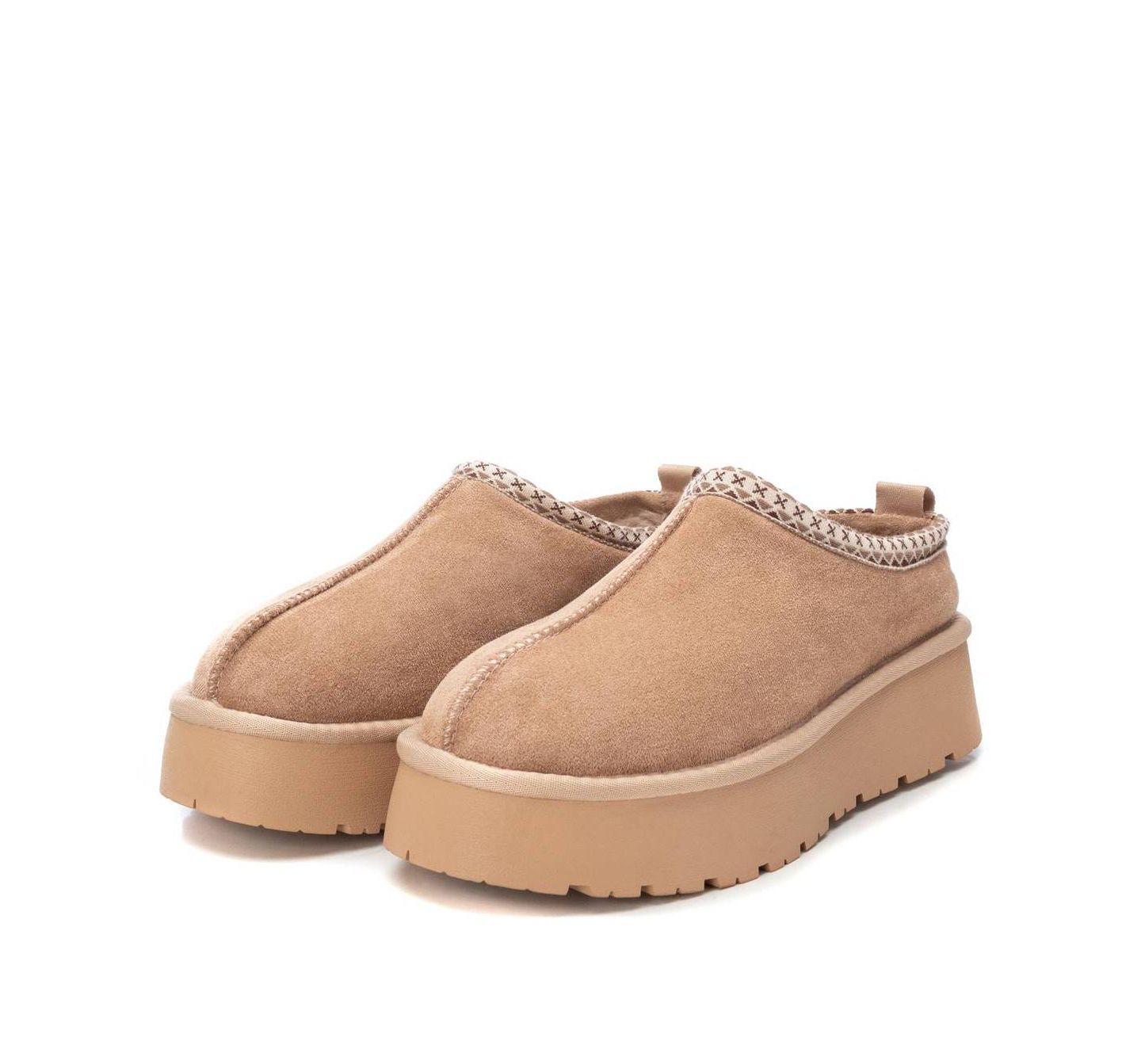 Женские тапочки XTI Suede Slippers, цвет: Бежевый — фото 5