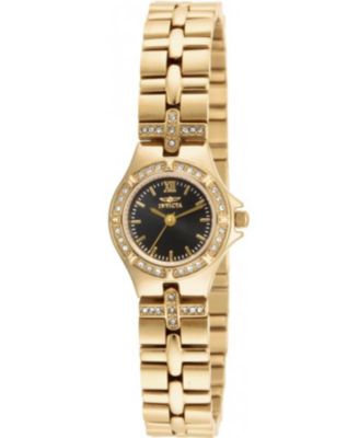 Women's 17065 Wildflower Quartz 3 Hand Black Dial Watch
