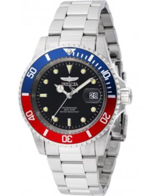 Men's 47354 Pro Diver Quartz 3 Hand Black Dial Watch