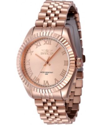 Women's 47419 Specialty Quartz 3 Hand Rose Gold Dial Watch