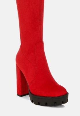 Womens Maple Faux Suede Long Boots