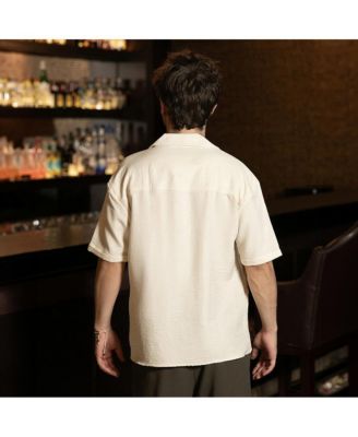 Men's Pleat-Block Oversized Shirt