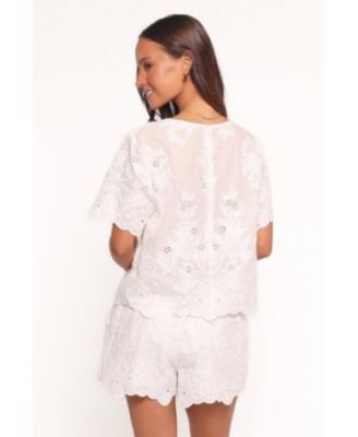 Women's Tanis Embroidered Top - White