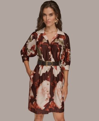 Women's Floral Belted Dress