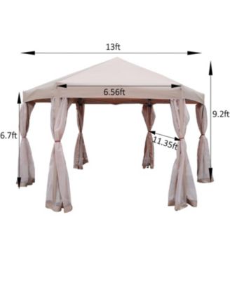 13 FT. W X 13 FT. D X 9.2FT Pop-Up Gazebo Tent Outdoor Canopy