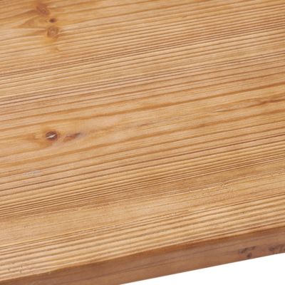 Streamdale Rustic Firwood Bar Cart with Iron Wheels