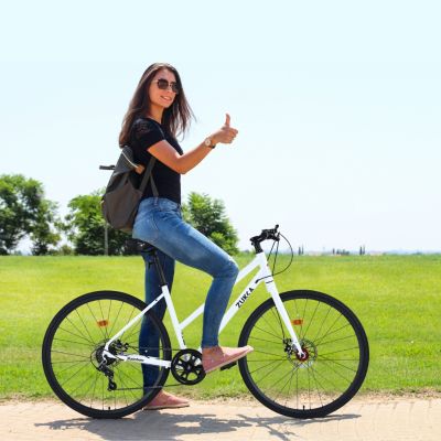 Streamdale 7-Speed Hybrid Road Bike with Disc Brakes