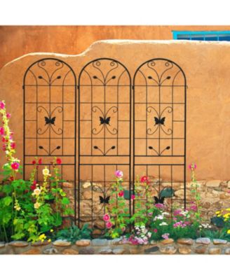 Extendable Garden Trellises 80" Tall, Rust-Resistant, Supports Vines & Climbing Plants