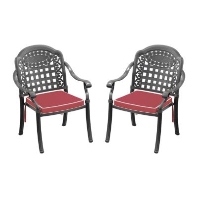 Streamdale Aluminum Stacking Armchair with Cushions, Weight Capacity 350lbs