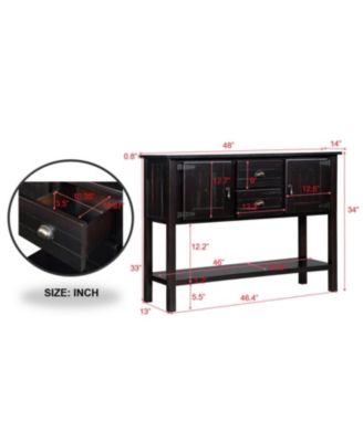 Streamdale 48" Wood Sideboard Console Table - Espresso