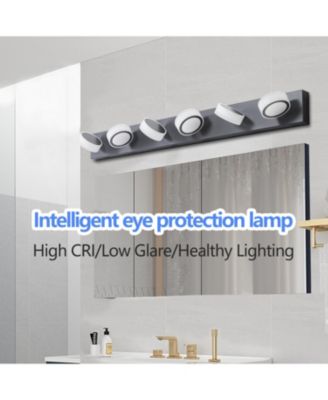 Streamdale LED Modern Black 6-Light Vanity Lights Fixtures Over Mirror Bath Wall Lighting