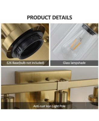 Streamdale 5-Light Clear Glass Vanity Light (No Bulbs