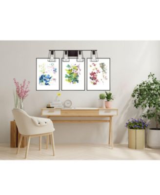 4-Light Oil Rubbed Bronze Vanity Lights for Bathroom, Industrial Vintage Wall Sconce Lighting with Open Metal Cage