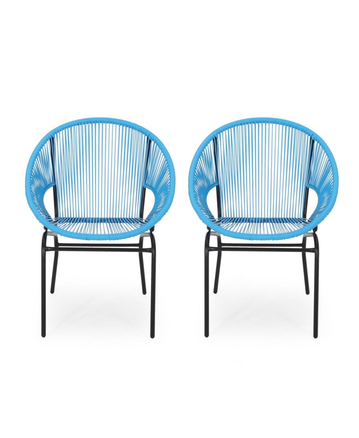 Streamdale Furniture Modern Black Basket Chairs Durable & Stylish for Outdoor Comfort